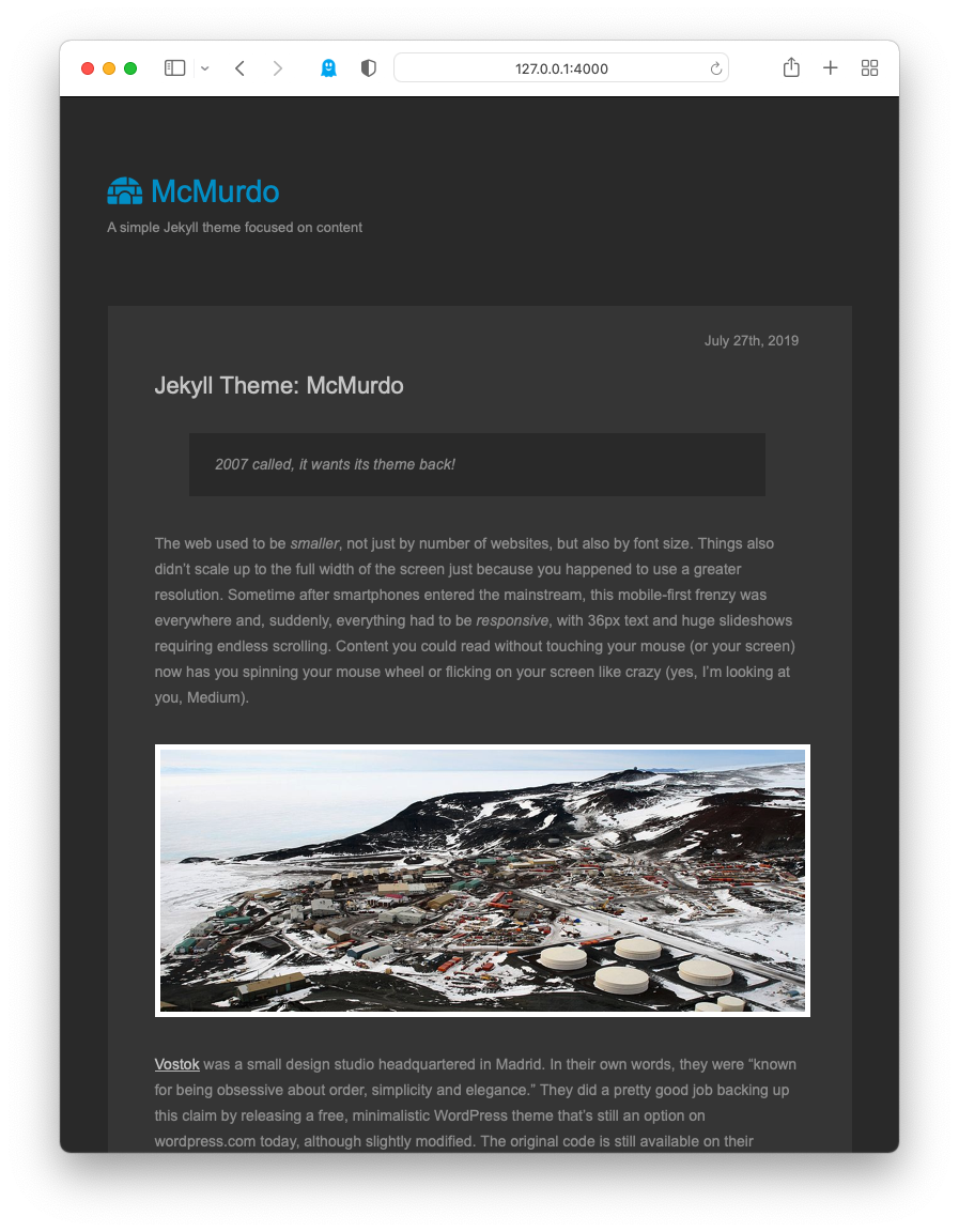McMurdo theme screenshot